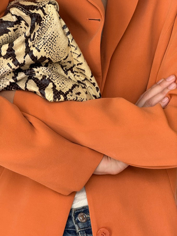 Vintage Long Blazer in Terracotta 6366