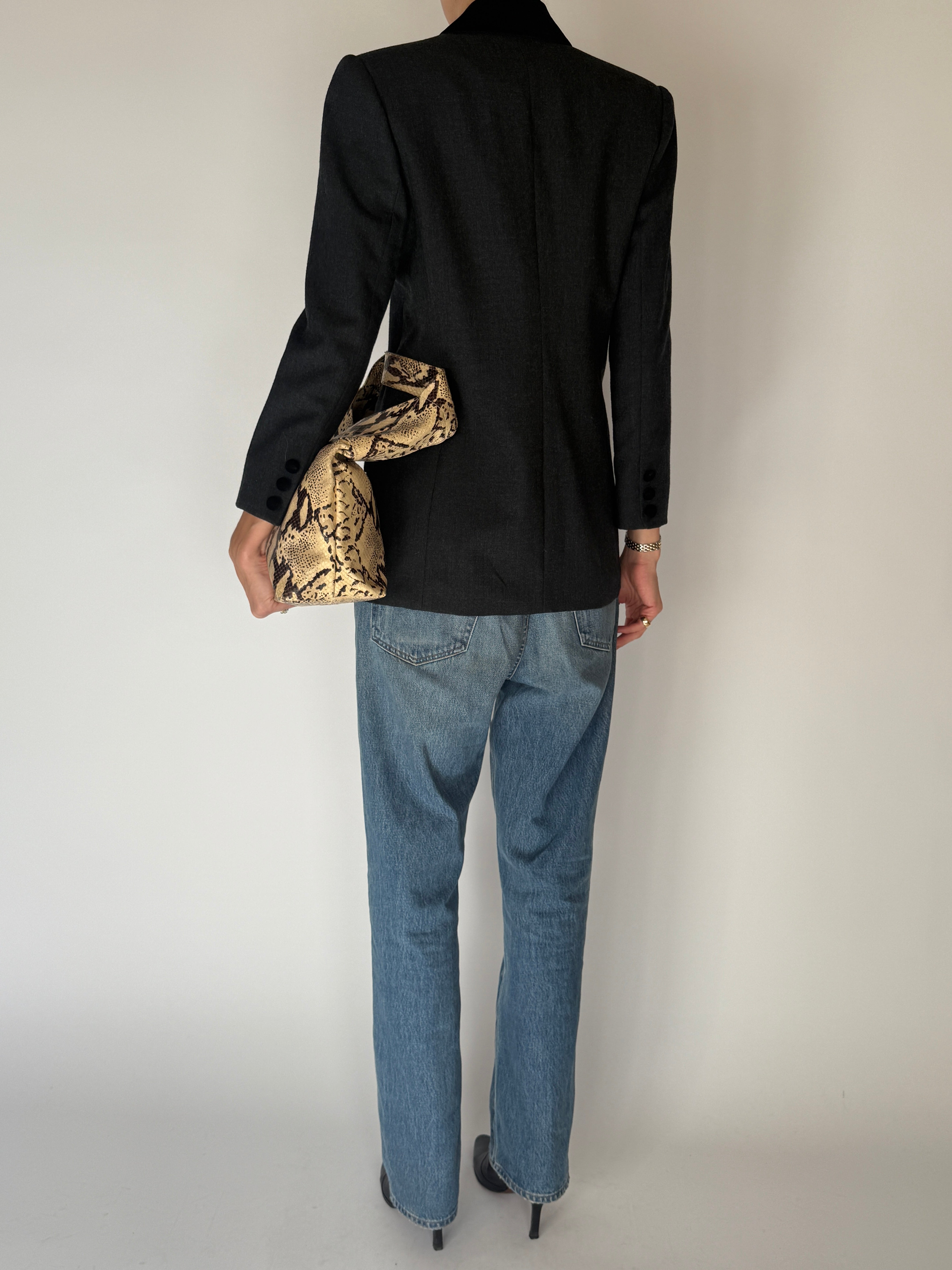 Structured Tailored Blazer Dark Grey 6668