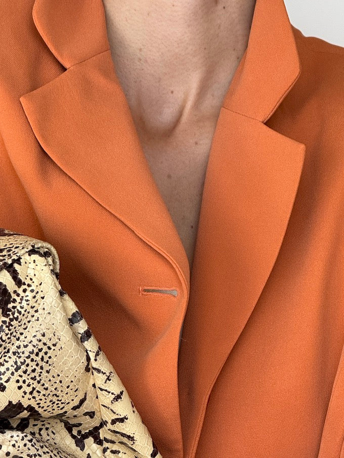 Vintage Long Blazer in Terracotta 6366