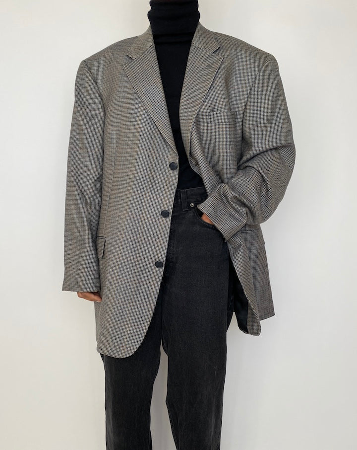 VINTAGE OVERSIZED SILK AND WOOL BLAZER 1683