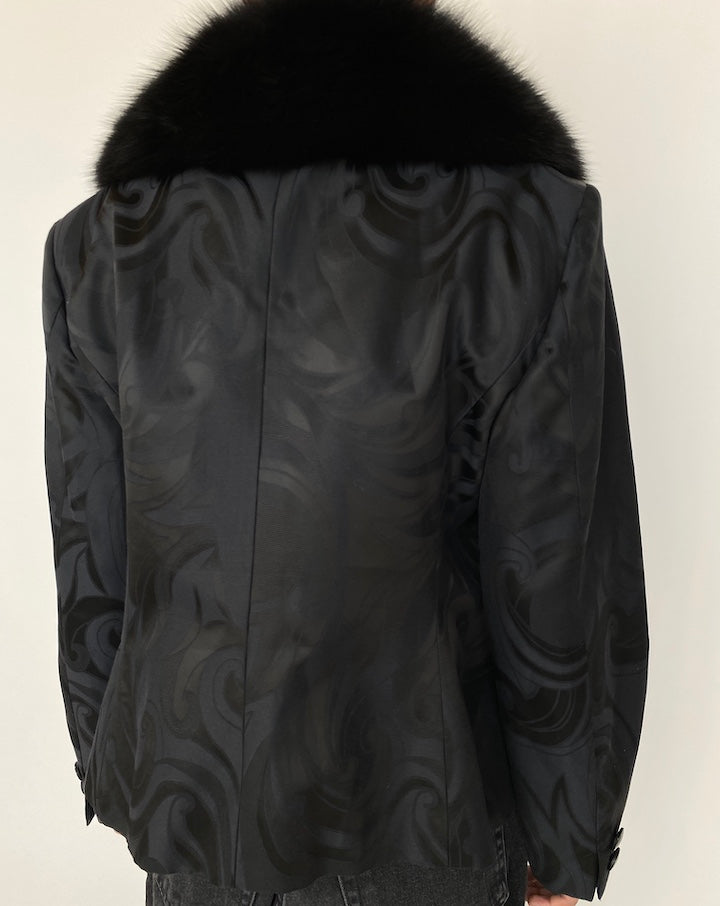 VINTAGE ADRIENNE VITTADINI JACKET WITH A FUR COLLAR 1688