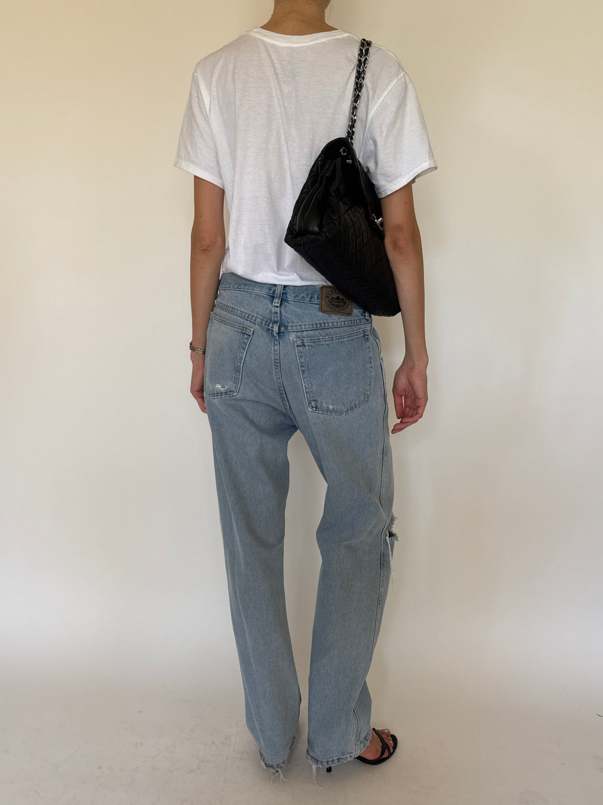 Wrangler Blue Ridge light blue jeans back view