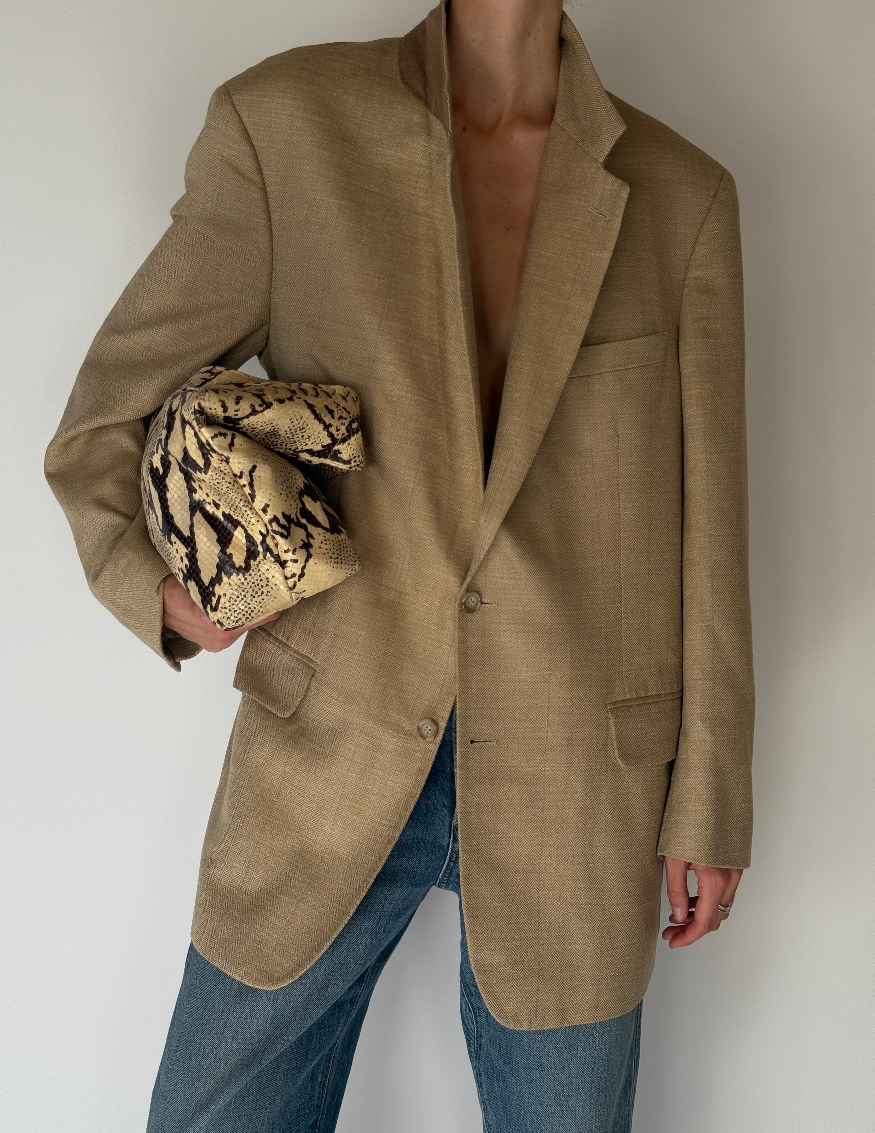 Vintage Oversized Blazer Camel 6676