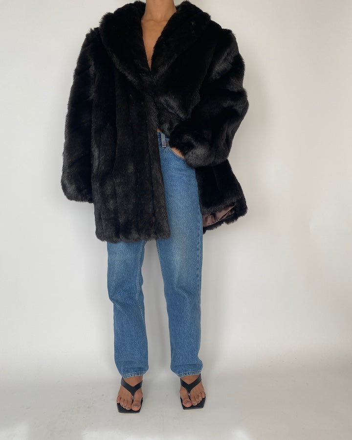 VINTAGE OVERSIZED FAUX FUR JACKET 2473