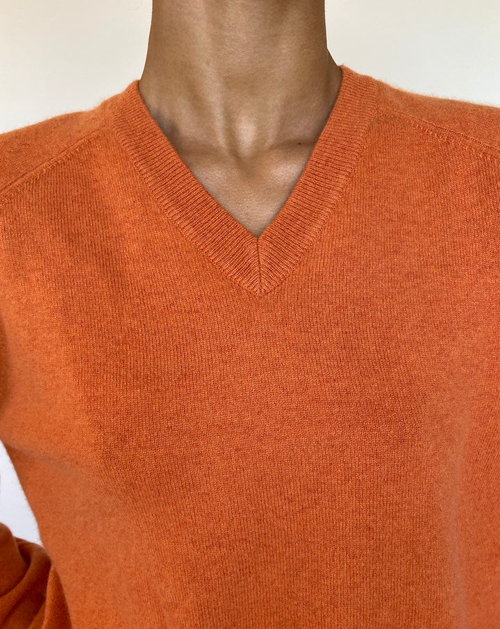 VINTAGE ORANGE CASHMERE SWEATER 709