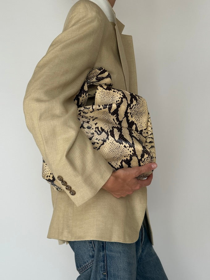 Vintage Single-Breasted Blazer Beige 6412