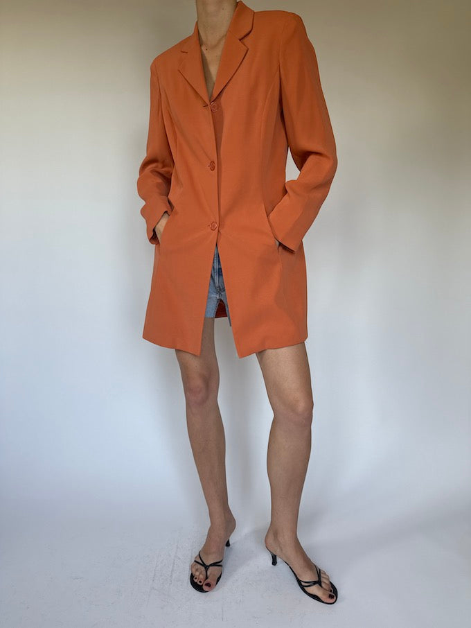 Vintage long blazer Terracotta 6366