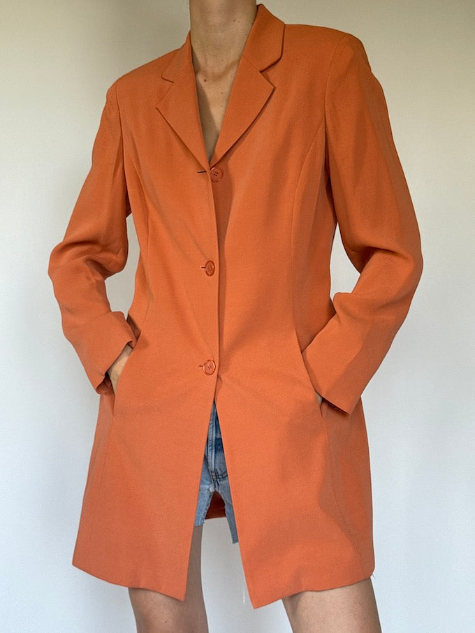 Vintage long blazer Terracotta 6366