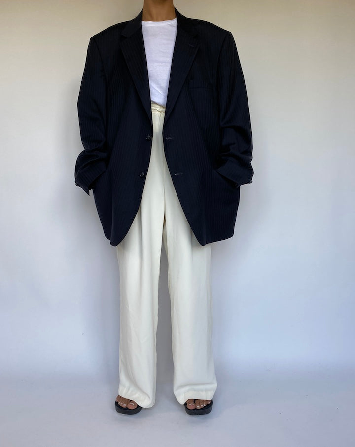 VINTAGE NAVY PINSTRIPED BLAZER 1085