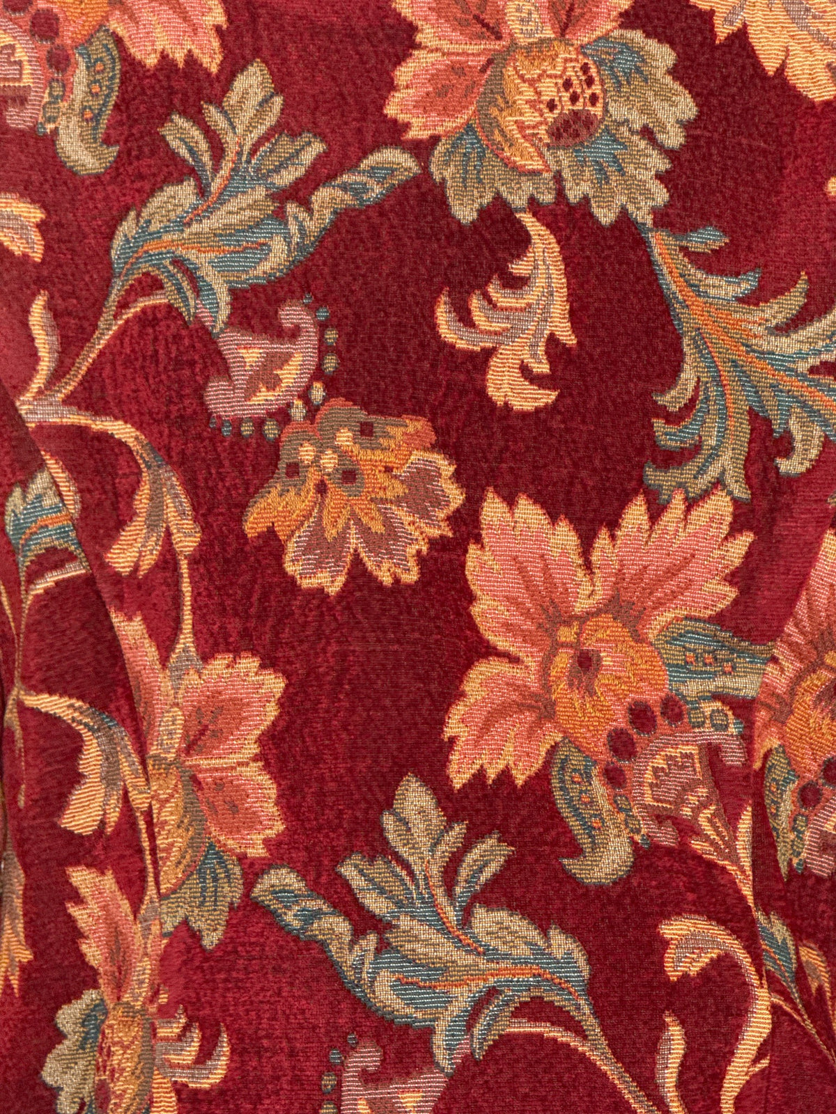 Vintage burgundy floral tapestry jacket 8446