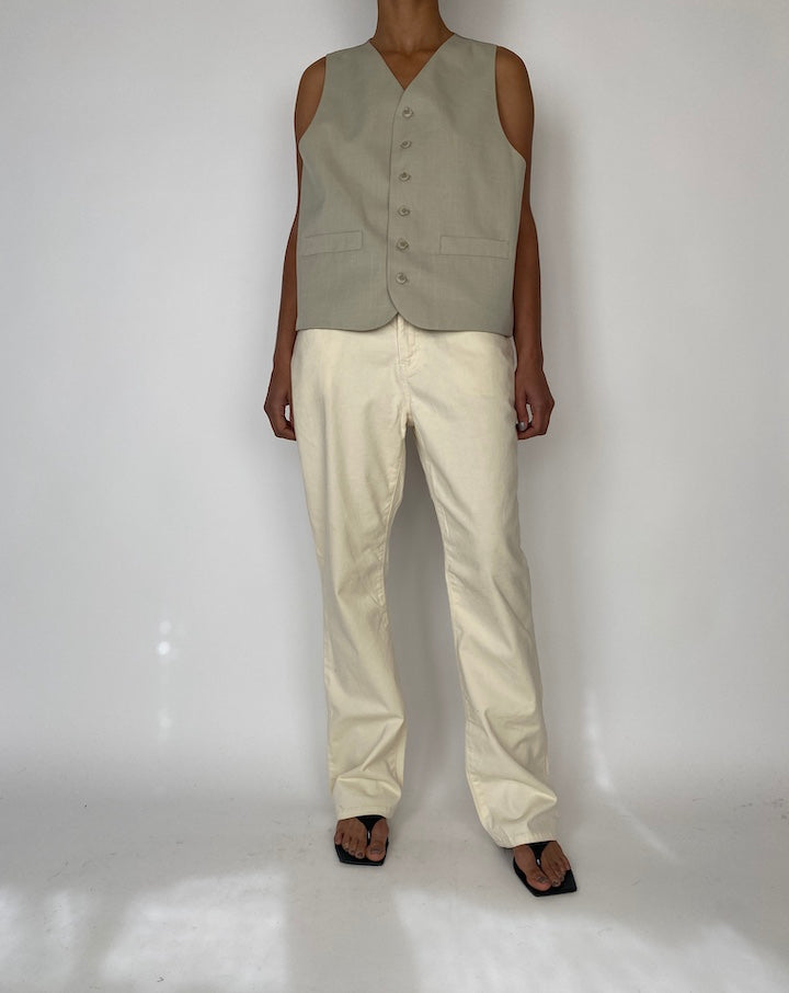 VINTAGE LIGHT BEIGE VEST 2481