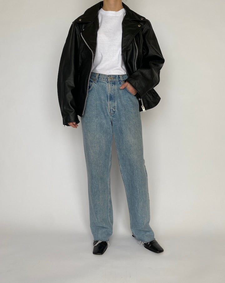 VINTAGE BLACK LEATHER JACKET 4809