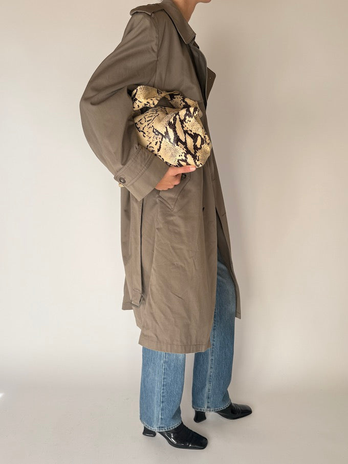 Vintage Double-Breasted Trench Coat Taupe 6684