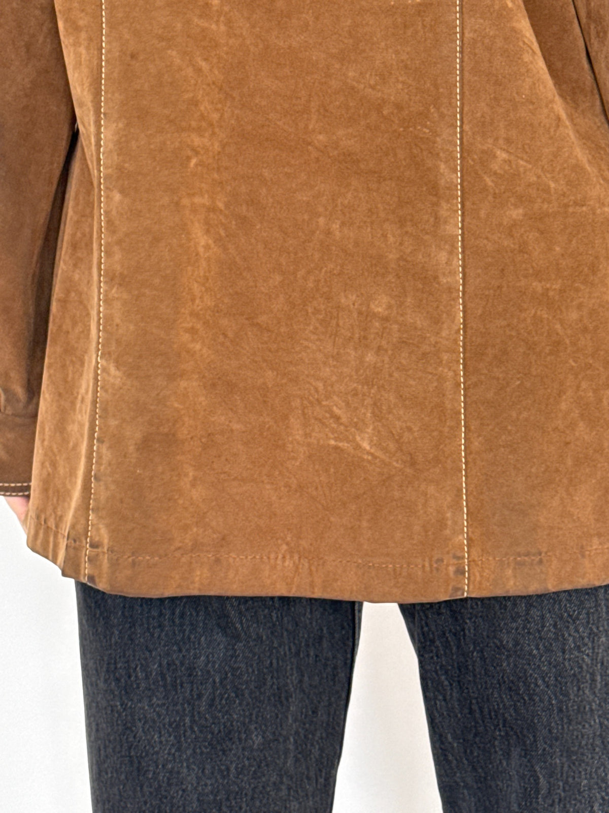 Vintage brown faux suede Western jacket
