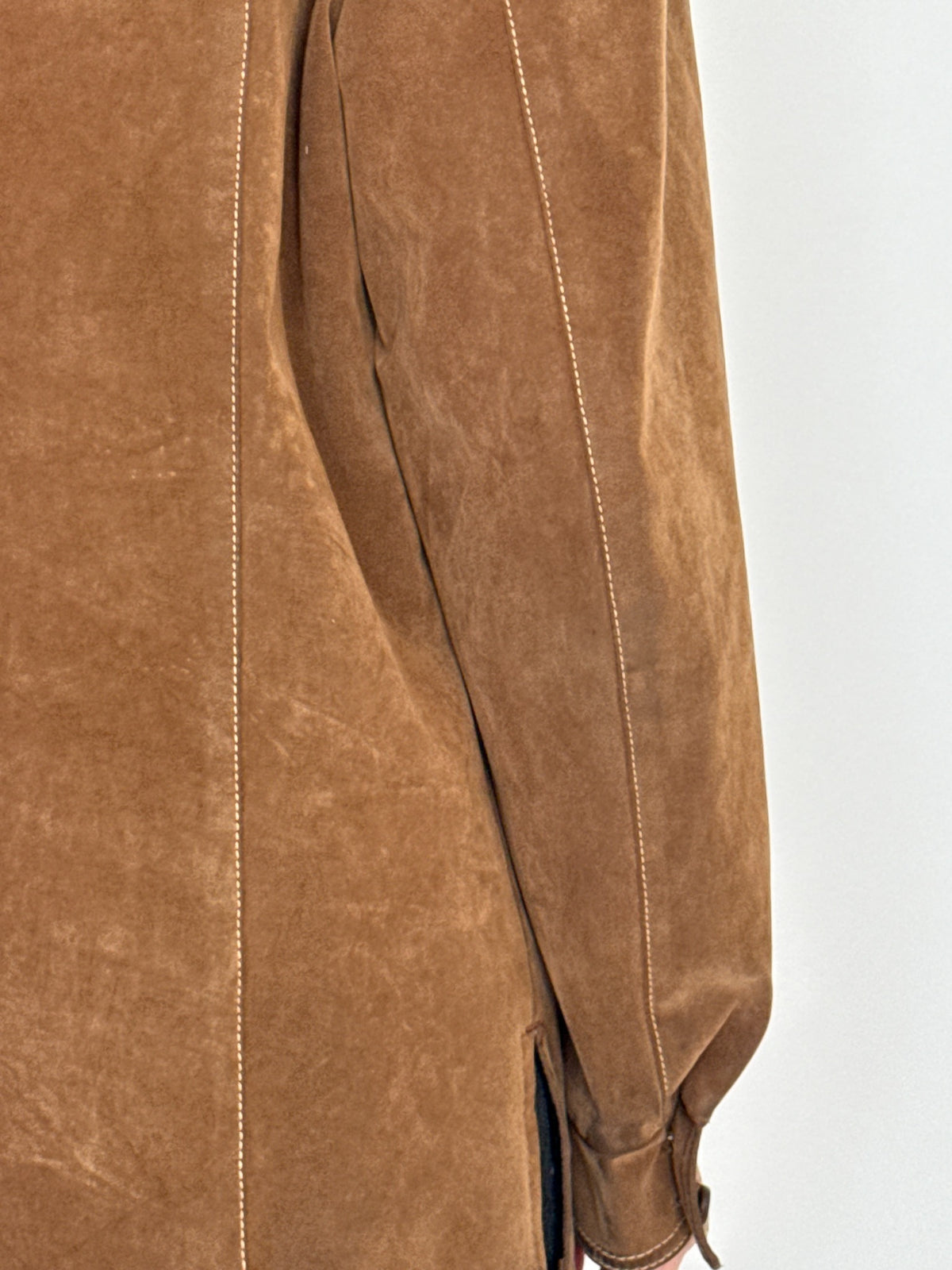Vintage brown faux suede Western jacket