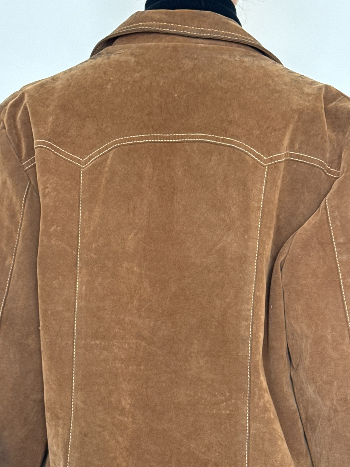 Vintage brown faux suede Western jacket