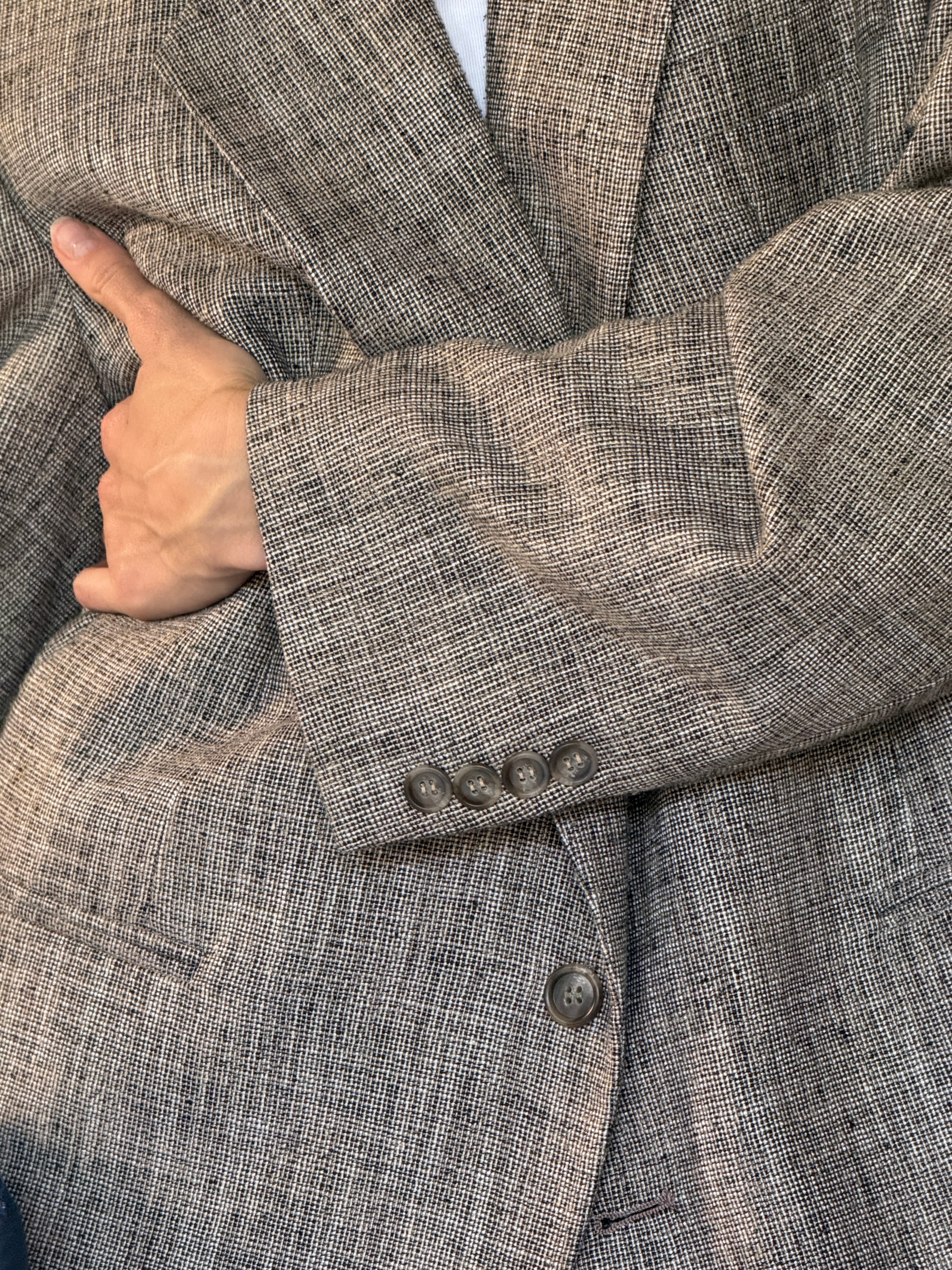 Vintage textured fabric close-up