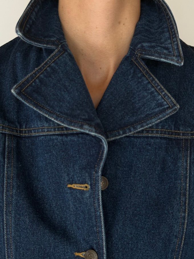 Vintage Denim Blazer Jacket 6325