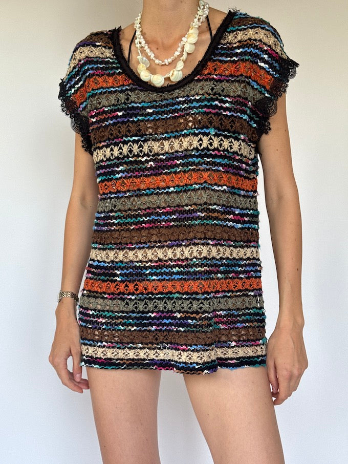 The Striped Crochet Tunic 6375
