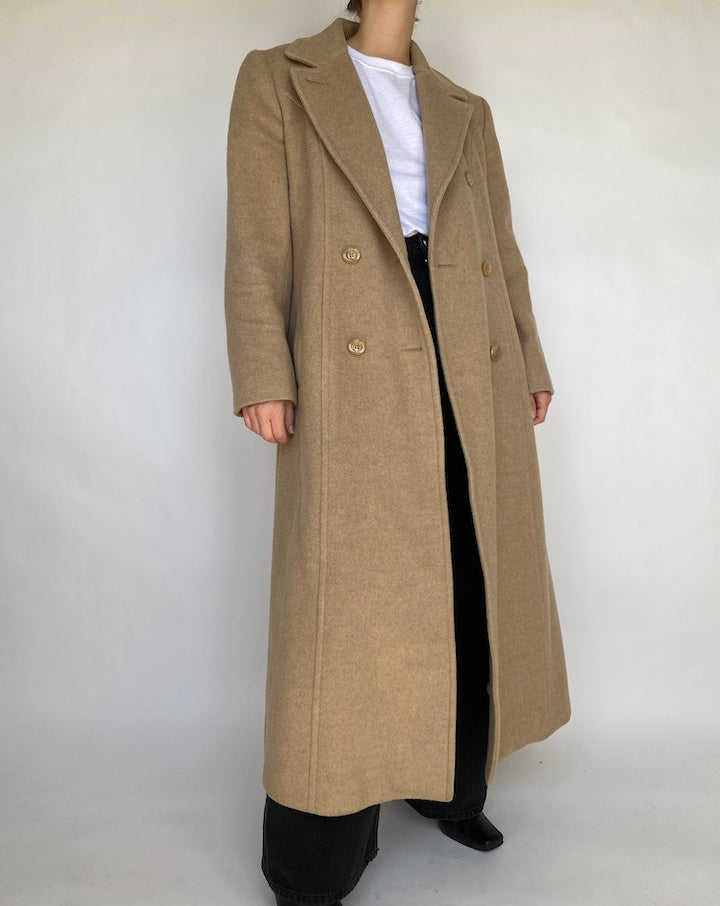 VINTAGE LONG BEIGE COAT 433