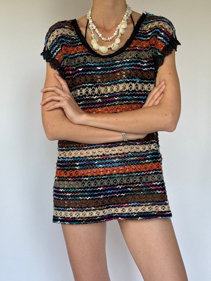 The Striped Crochet Tunic 6375