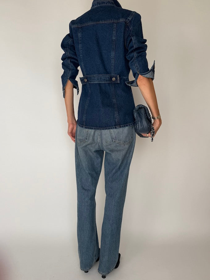 Vintage Denim Blazer Jacket 6325