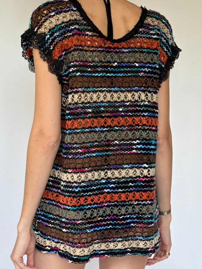 The Striped Crochet Tunic 6375