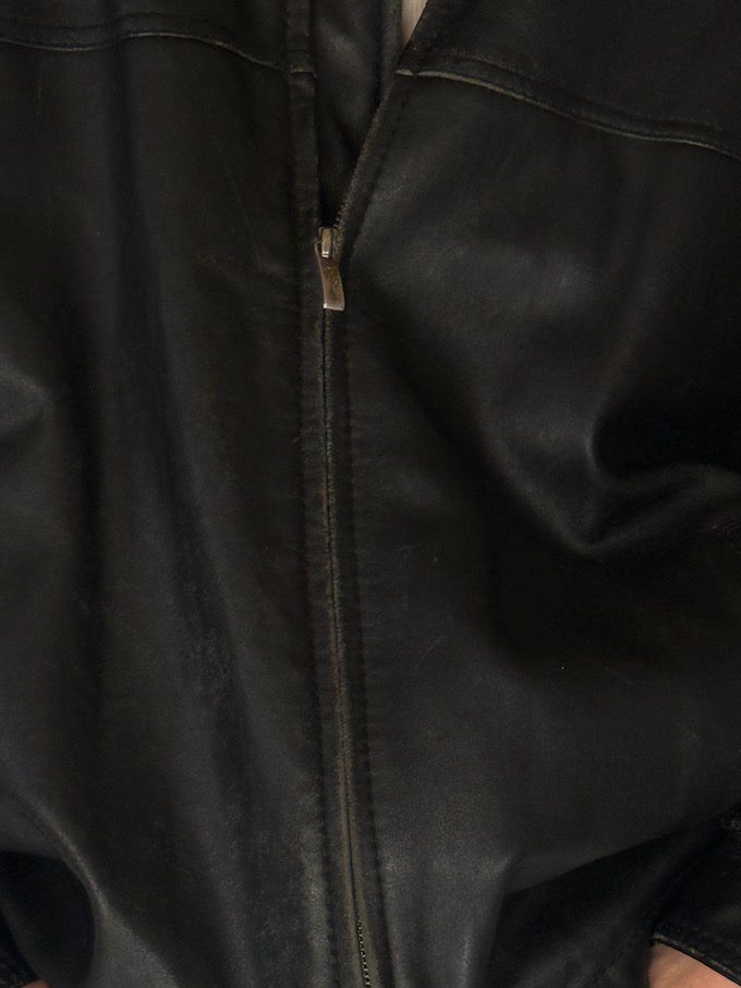 Vintage James Dean Leather Jacket Black 6688