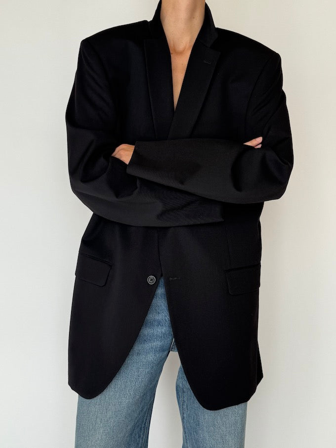 Vintage Oversized Blazer Black 6245