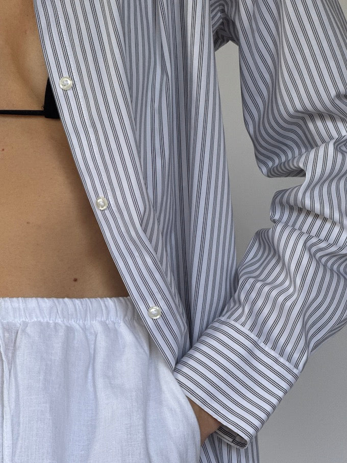 Vintage striped shirt white 6377