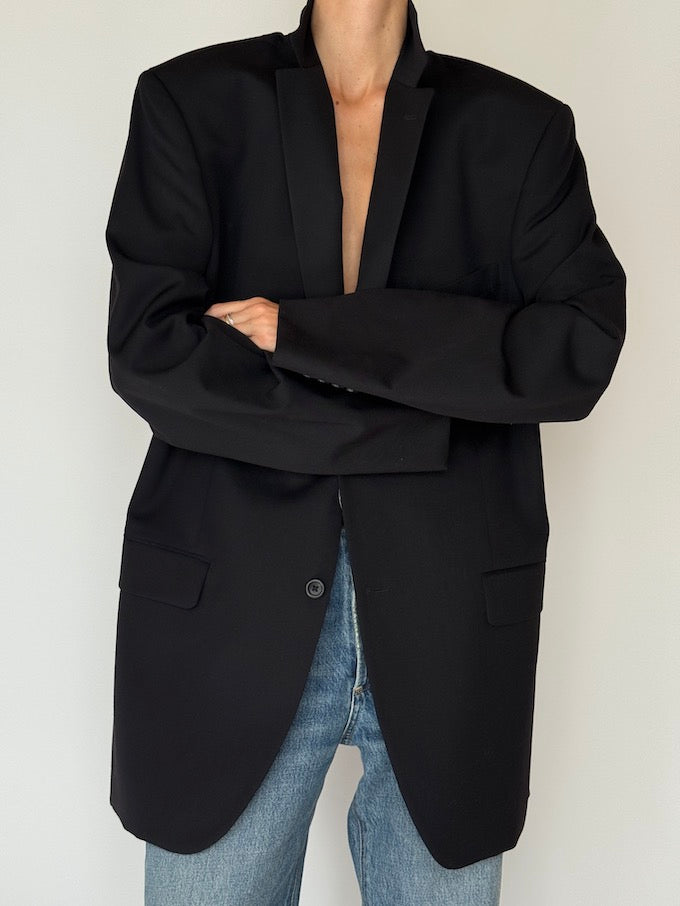 Vintage Oversized Blazer Black 6245