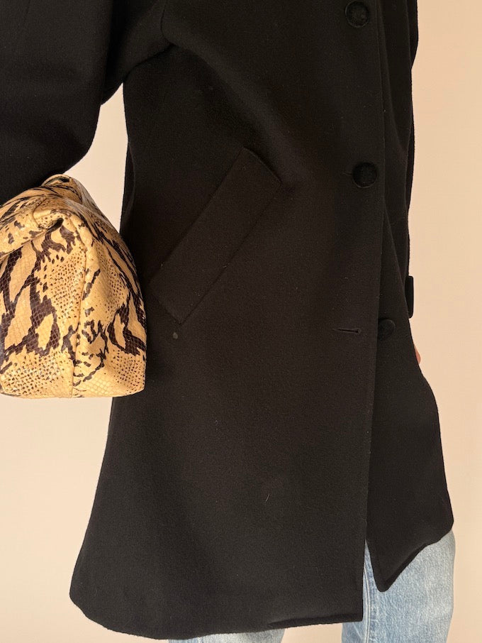 Vintage Wool Hooded Coat 6687