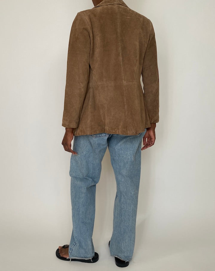 VINTAGE BROWN SUEDE LEATHER JACKET 3938