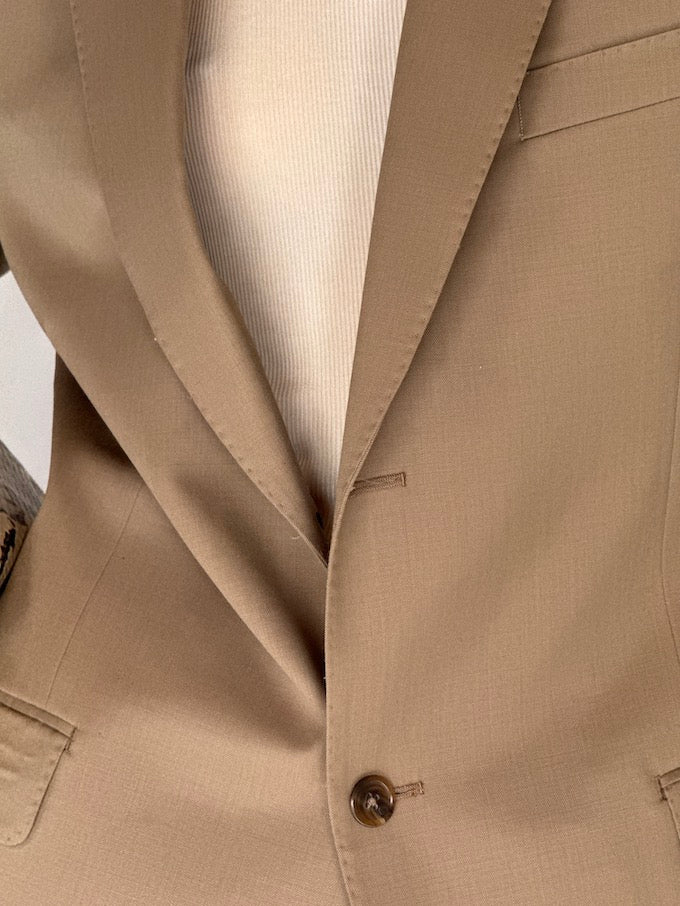 Vintage Oversized Wool Blazer Beige 6690