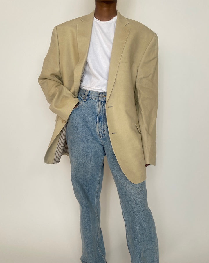 VINTAGE LIGHT BEIGE OVERSIZED BLAZER 3944