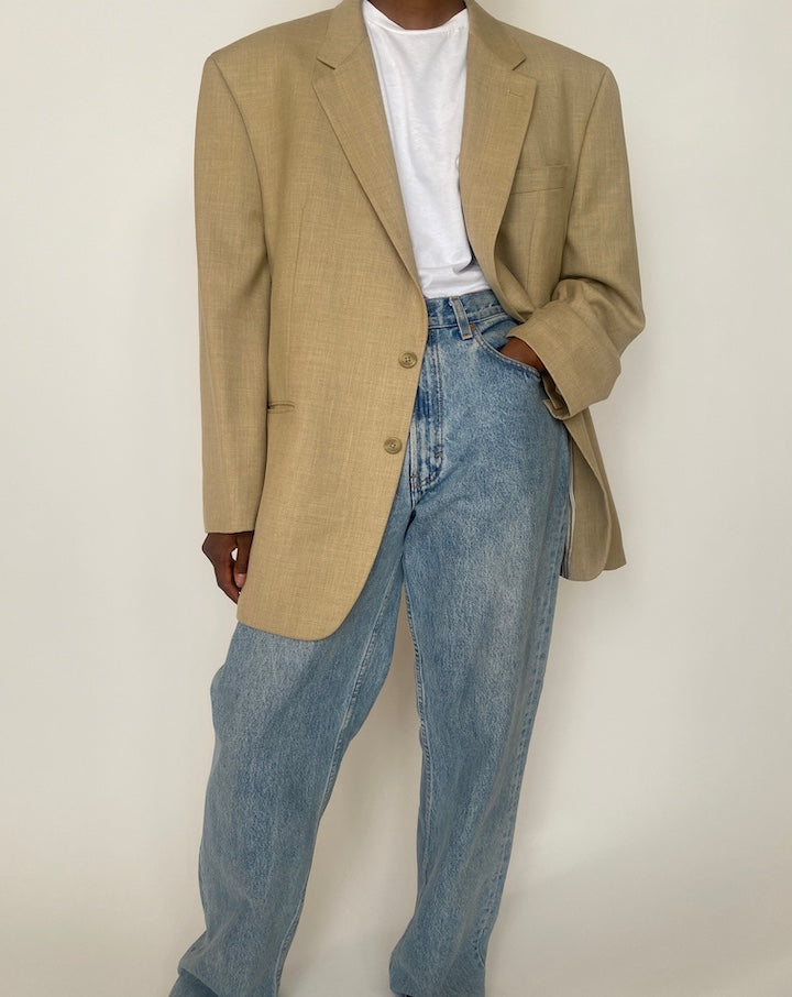 VINTAGE BEIGE RALPH LAUREN BLAZER 3946