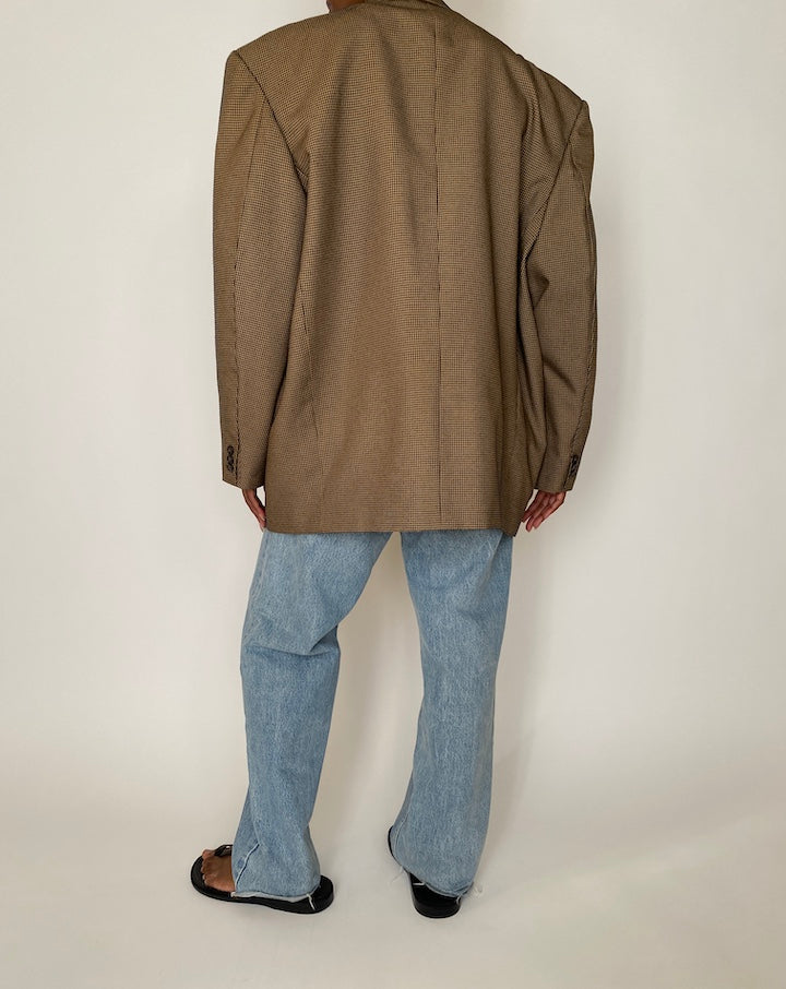 VINTAGE OVERSIZED BEIGE BLAZER 3949