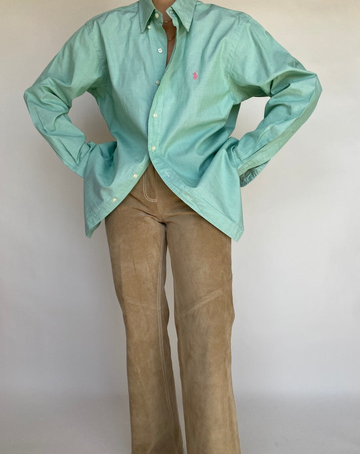 VINTAGE GREEN RALPH LAUREN SHIRT 437