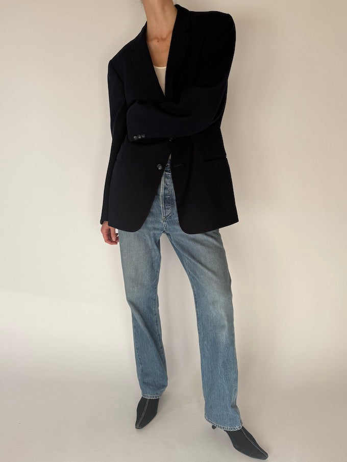 Vintage Oversized Black Blazer 6695