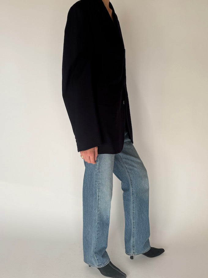 Vintage Oversized Black Blazer 6695