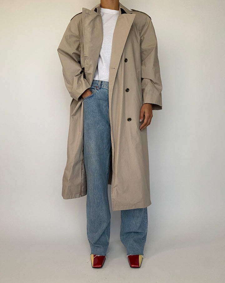 VINTAGE BEIGE LONG COAT 2492