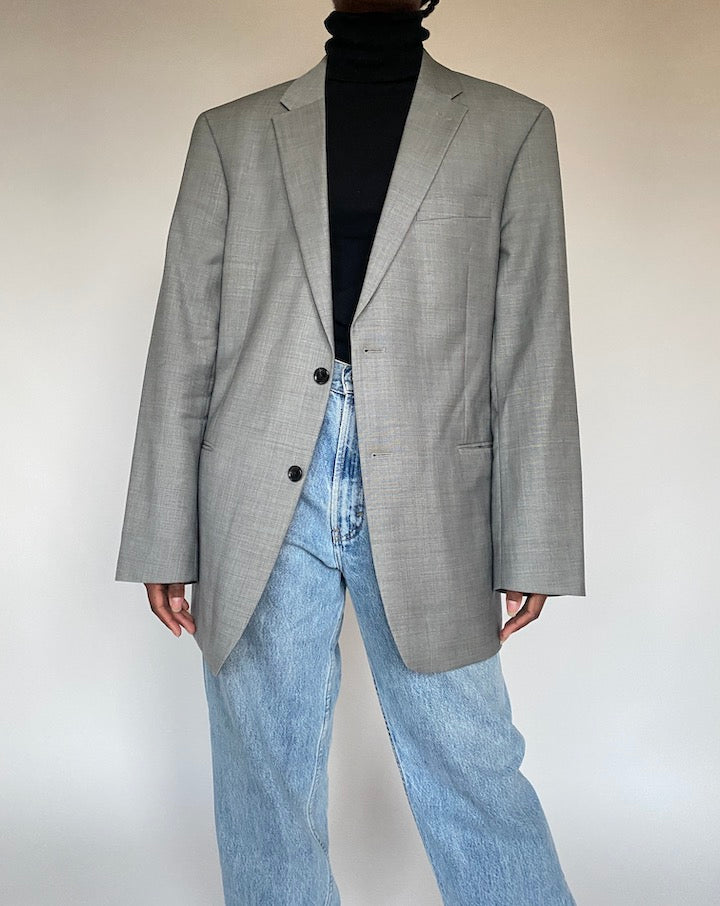 VINTAGE GREY WOOL BLAZER 1693