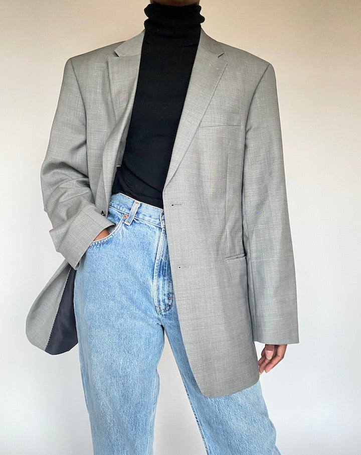 VINTAGE GREY WOOL BLAZER 1693