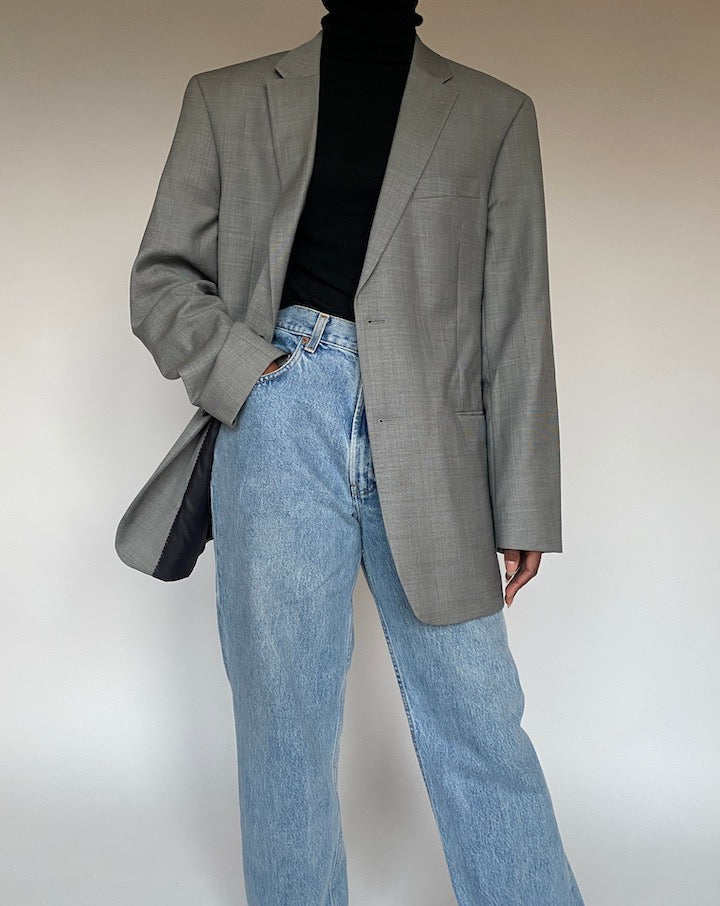 VINTAGE GREY WOOL BLAZER 1693