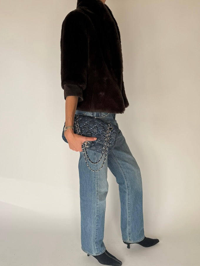 Vintage Faux Fur Jacket Brown 6696