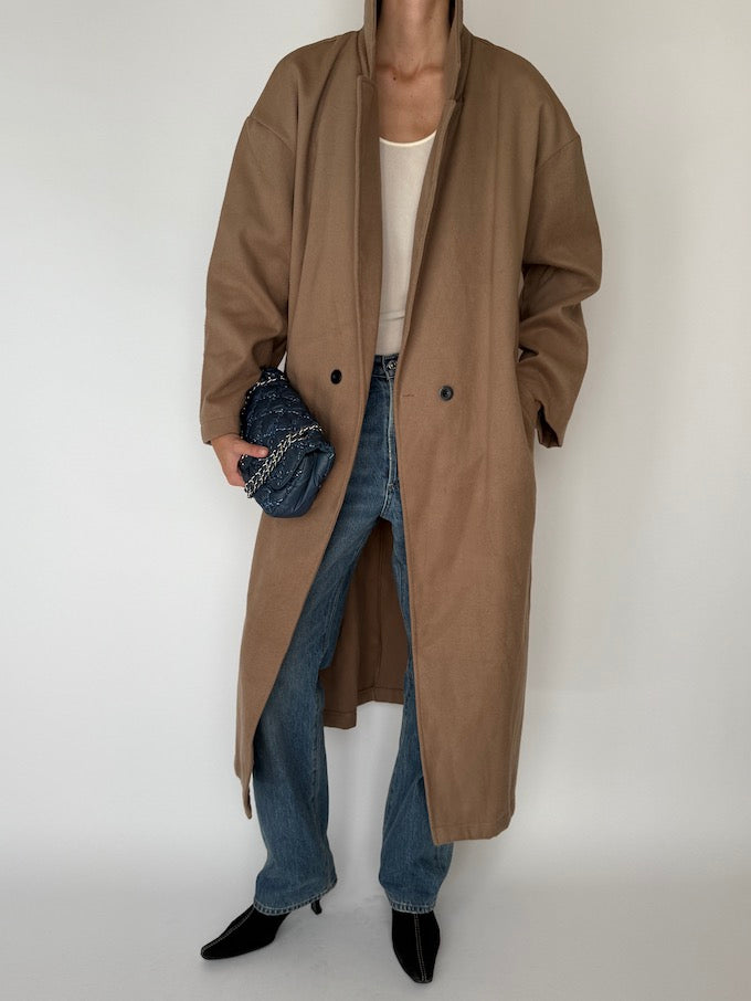 Vintage Oversized Long Coat in Camel 4338