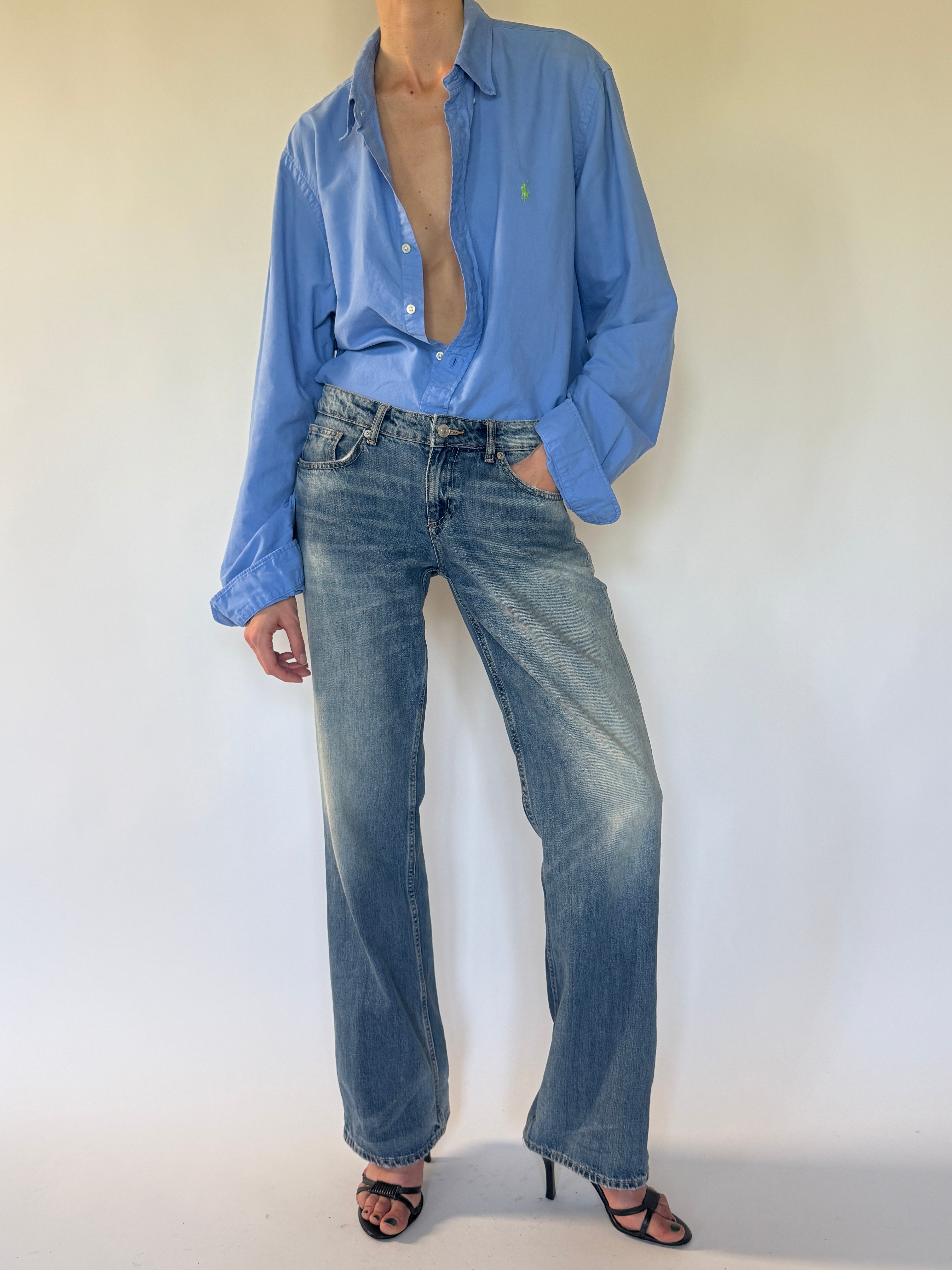 Vintage Ralph Lauren blue shirt front view