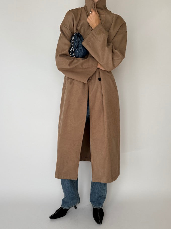 Vintage Oversized Long Coat in Camel 4338