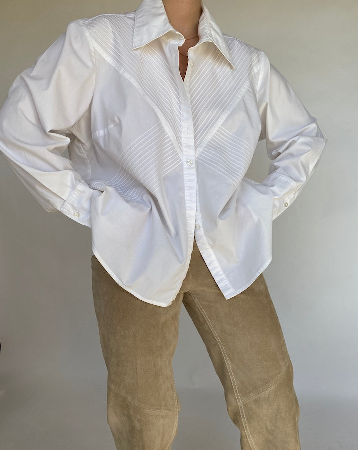 VINTAGE WHITE BUTTON DOWN 439