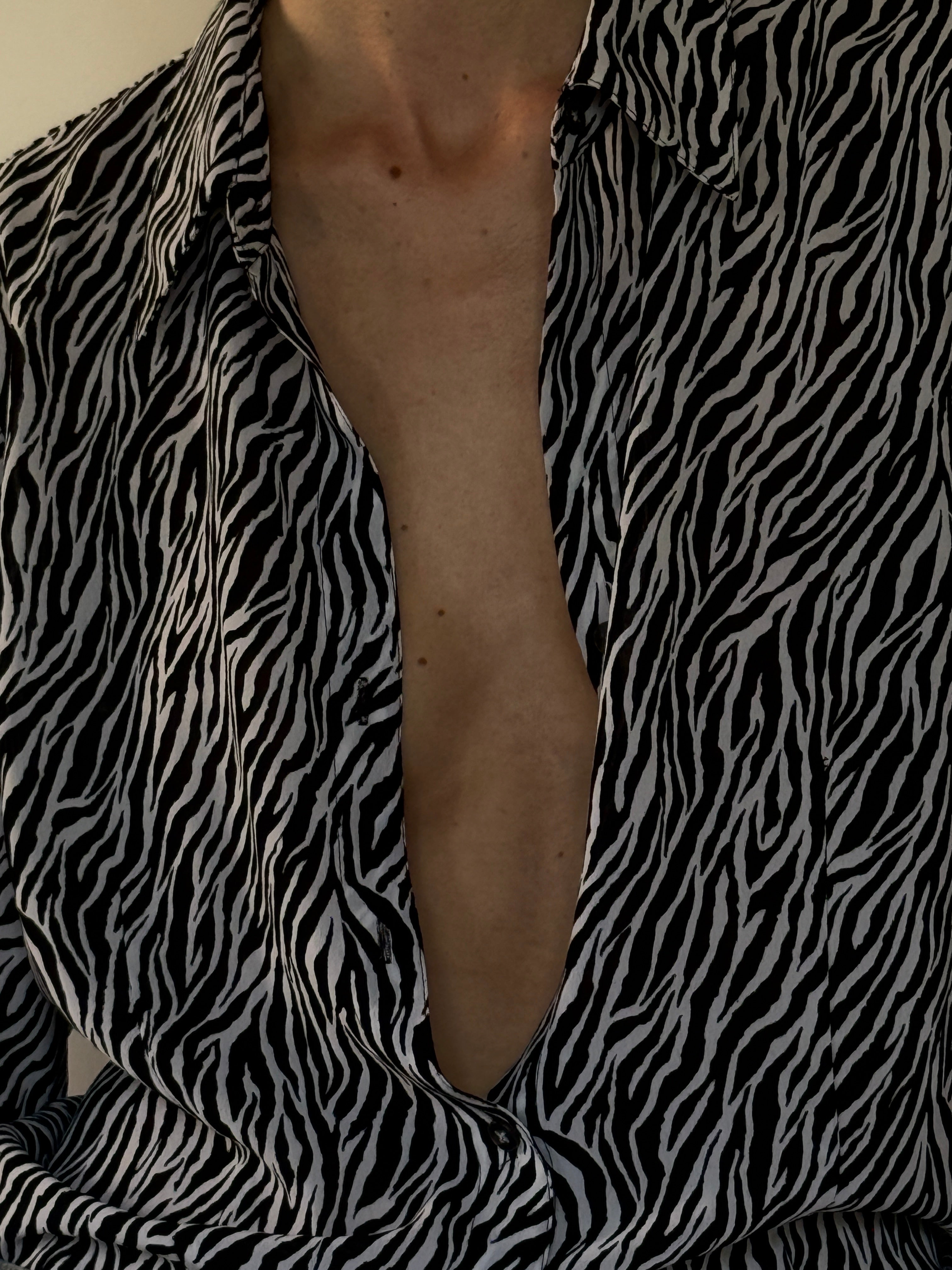 Vintage zebra print fabric close-up